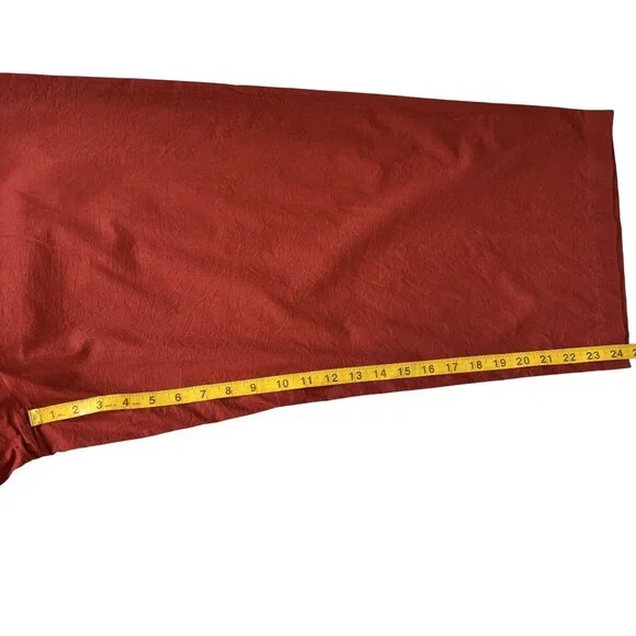 Eileen Fisher Size XL Rust Red Tie Waist Cropped Pants - Picture 7 of 11
